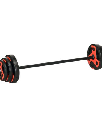 Vægtstangssæt 20 Kg  Inklusive   Vægtskiver        Kg          Kg        25 Kg  Skridsikker Stang  Sort   Rød