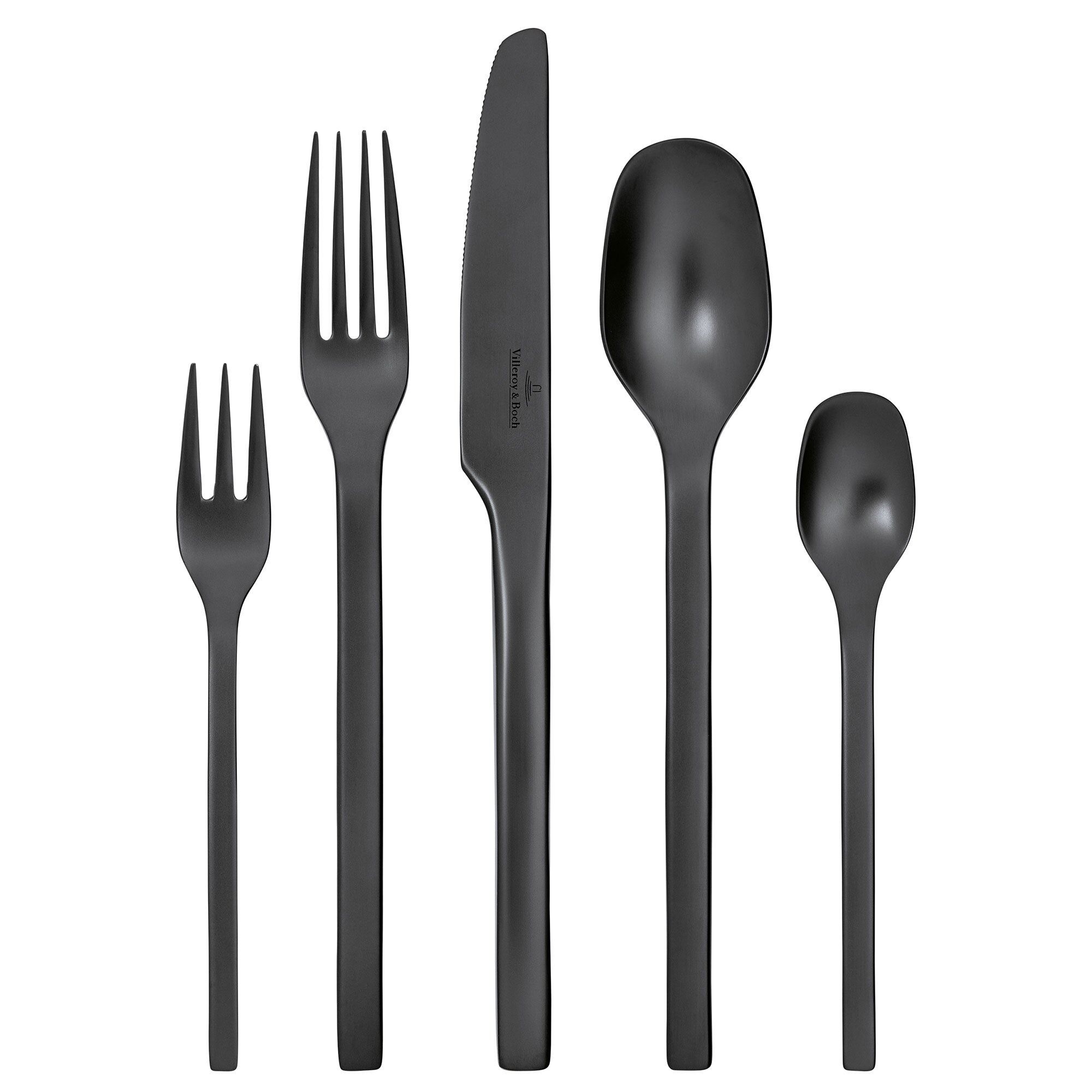 Villeroy Boch Manufacture Rock Bestiksæt 20 Dele Sort