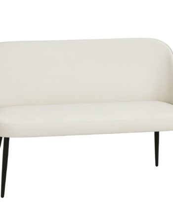 -personers Sofa  Moderne Polstret Sofa Med Metal- Og Træstel  Fløjlsblødt Stofbetræk  Beige