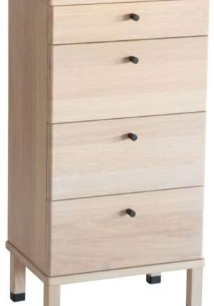 -skuffers Kommode Oscarssons Möbel Cora   Hvidolieret Egetræ  79ã 40ã 31   Cm